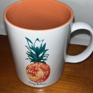 Tommy Bahama Large 20oz Ceramic Mug Cup Coffee Tea Pineapple Swingers Weekend